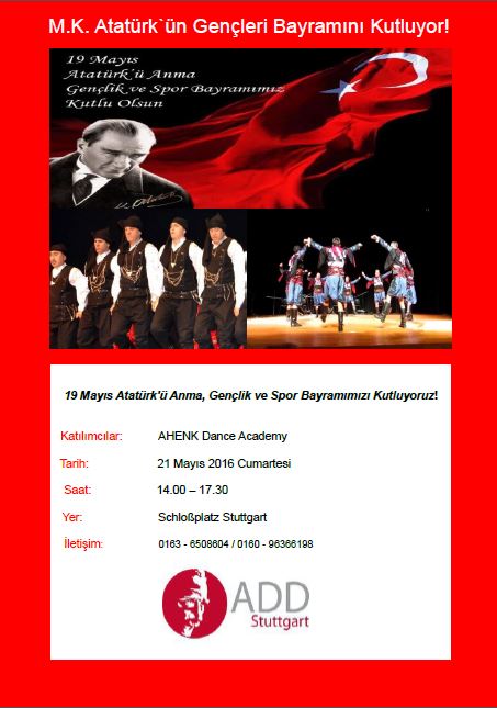 19 Mayıs Atatürk’ü Anma, Gençlik ve Spor Bayramı 2016