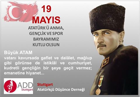 19 Mayıs Atatürk`ü anma, Gençlik ve Spor Bayramı kutlu olsun