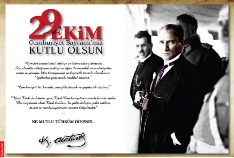 Cumhuriyetimizin 91. Yıldönümü kutlu olsun