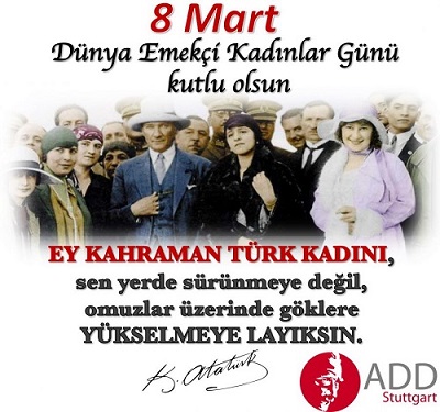 8 Mart Dünya Kadınlar Günü kutlu olsun