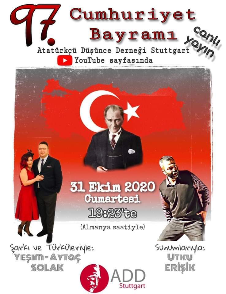 97.Cumhuriyet Bayramı ADD Stuttgart canlı yayını