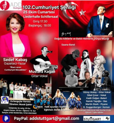 102. Cumhuriyet Şenliği – Liederhalle Stuttgart